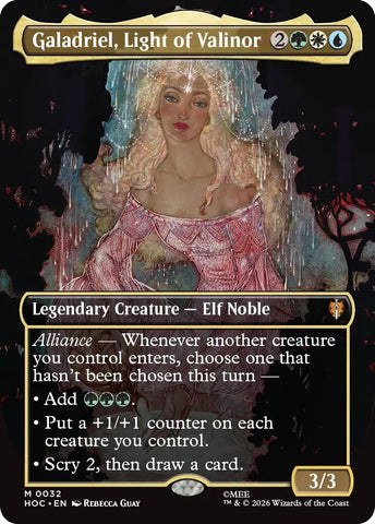 Image for Galadriel, Light of Valinor (Borderless) (32) (The Hobbit: Eternal-Legal) (HOC) - Magic: The Gathering
