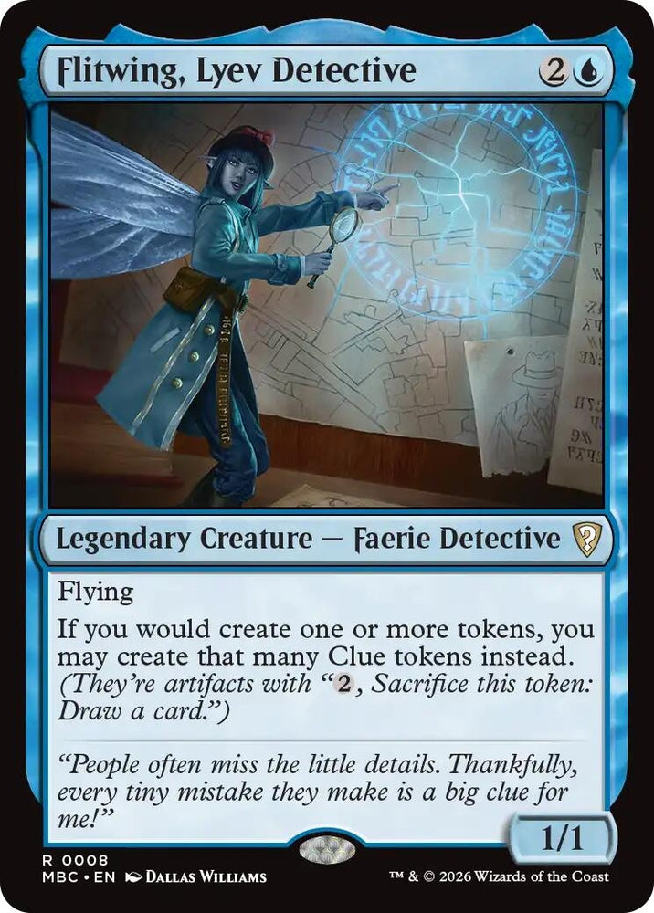 Image for Flitwing, Lyev Detective (8) (Mystery Booster Commander Edition) (MBC) - Magic: The Gathering