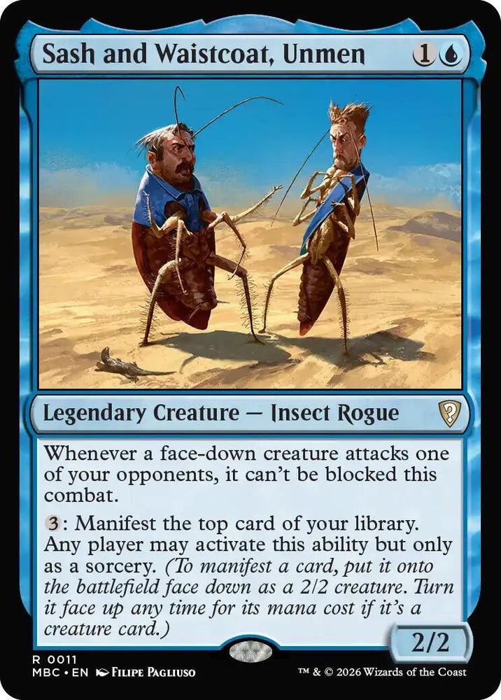 Image for Sash and Waistcoat, Unmen (11) (Mystery Booster Commander Edition) (MBC) - Magic: The Gathering