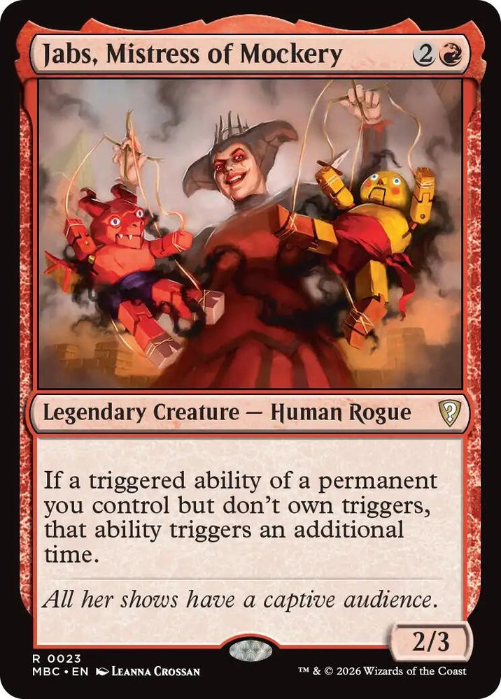 Image for Jabs, Mistress of Mockery (23) (Mystery Booster Commander Edition) (MBC) - Magic: The Gathering