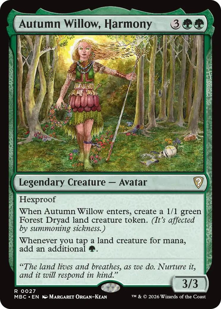 Image for Autumn Willow, Harmony (27) (Mystery Booster Commander Edition) (MBC) - Magic: The Gathering