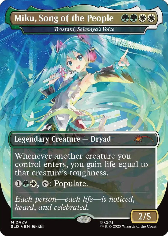 Image for Miku, Song of the People - Trostani, Selesnya's Voice (2429) (Secret Lair Drop Series) (SLD) - Magic: The Gathering