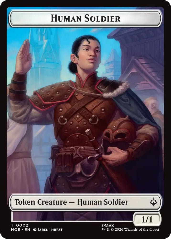 Image for Human Soldier // Treasure (0013) Double-Sided Token (2 // 13) (The Hobbit) (HOB) - Magic: The Gathering