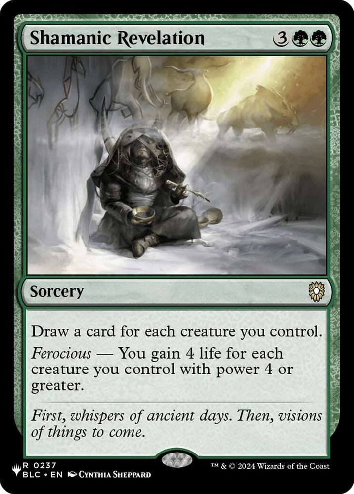 Image for Shamanic Revelation (BLC) (237) (The List Reprints) (LIST) - Magic: The Gathering