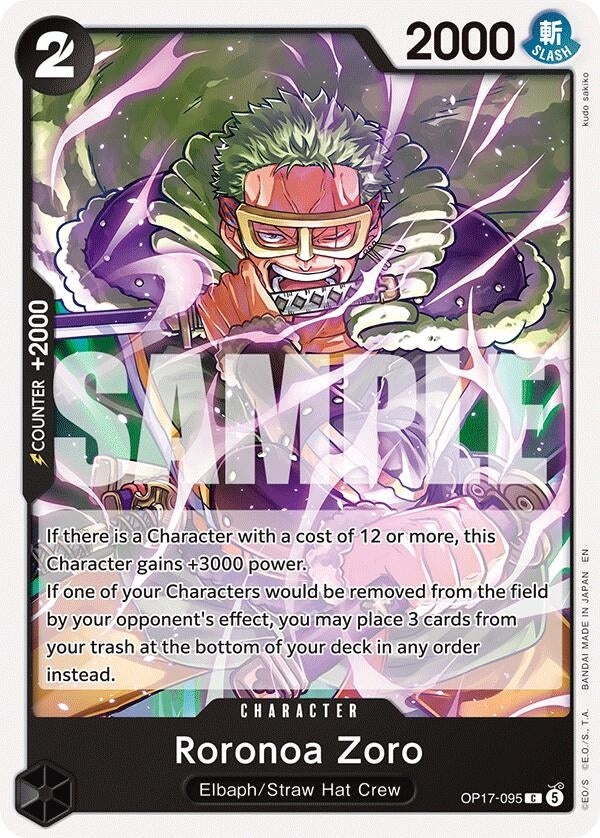 Image for Roronoa Zoro (095) (OP17-095) (The World's Strongest Warriors) (OP17) - One Piece Card Game