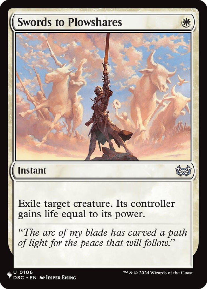 Image for Swords to Plowshares (DSC) (106) (The List Reprints) (LIST) - Magic: The Gathering