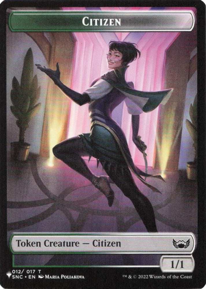 Image for Citizen // Dinosaur Double-Sided Token (12 // 7) (The List Reprints) (LIST) - Magic: The Gathering