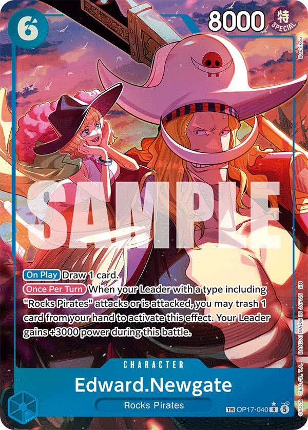 Image for Edward.Newgate (040) (TR) (OP17-040) (The World's Strongest Warriors) (OP17) - One Piece Card Game