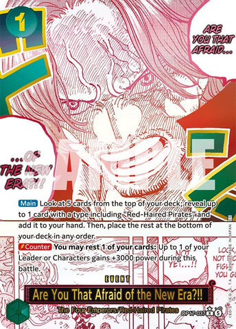 Image for Are You That Afraid of the New Era?! (Alternate Art) (OP17-037) (The World's Strongest Warriors) (OP17) - One Piece Card Game
