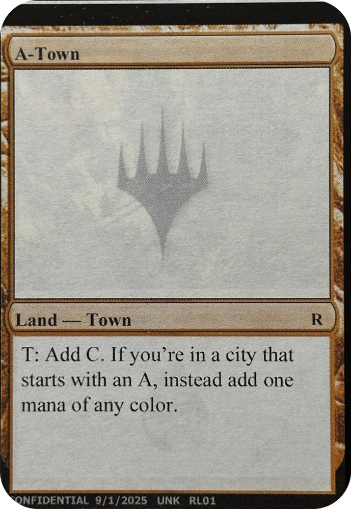 Image for A-Town (Un-Known Event Playtest Cards) (UNK) - Magic: The Gathering