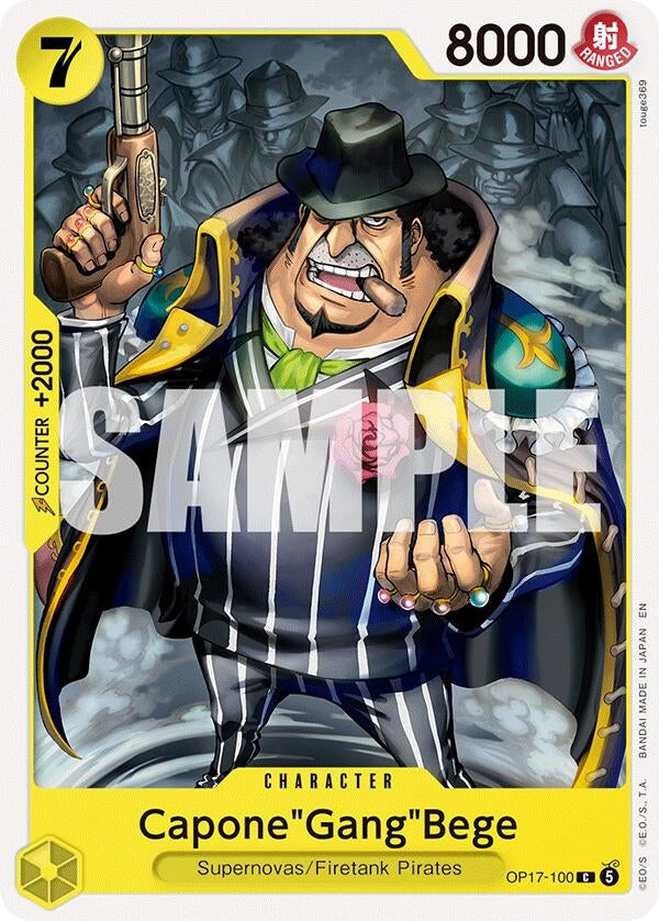 Image for Capone"Gang"Bege (OP17-100) (The World's Strongest Warriors) (OP17) - One Piece Card Game