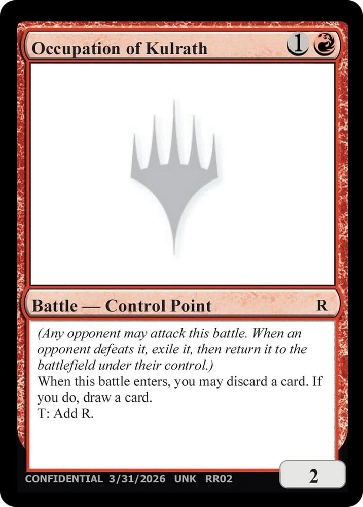 Image for Occupation of Kulrath (Un-Known Event Playtest Cards) (UNK) - Magic: The Gathering