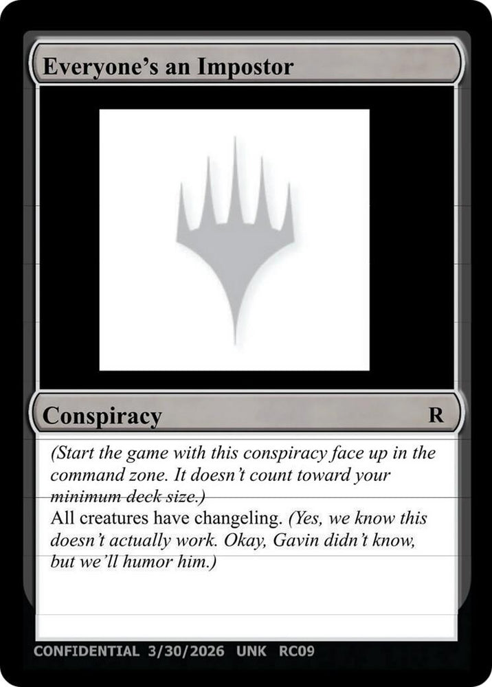 Image for Everyone's an Imposter (Un-Known Event Playtest Cards) (UNK) - Magic: The Gathering