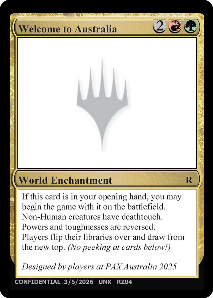 Image for Welcome to Australia (Un-Known Event Playtest Cards) (UNK) - Magic: The Gathering