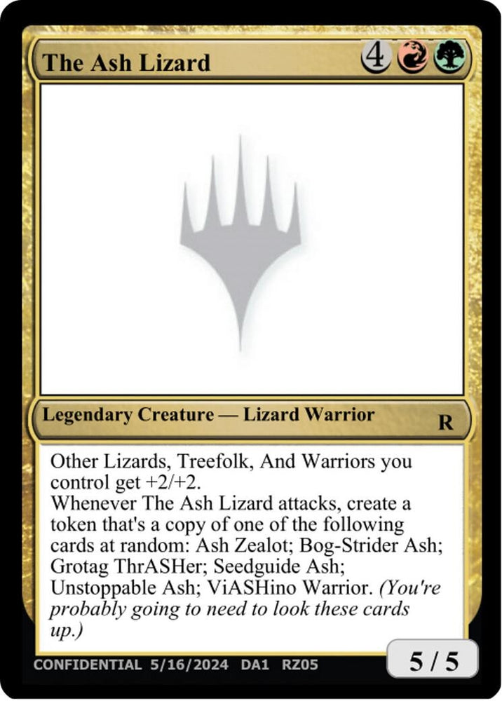 Image for The Ash Lizard (Un-Known Event Playtest Cards) (UNK) - Magic: The Gathering