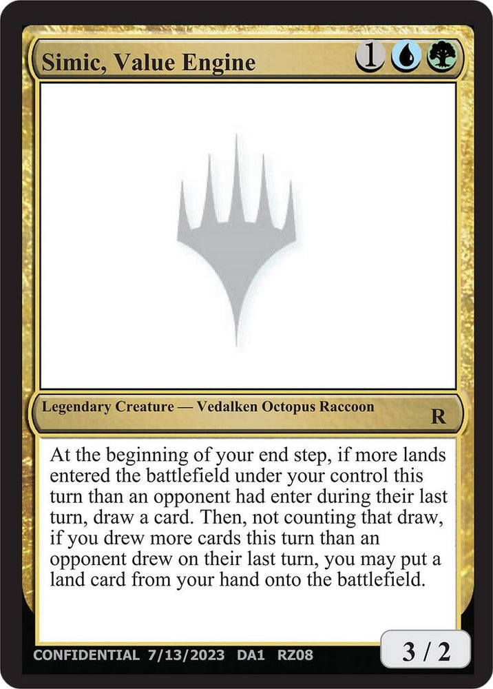 Image for Simic Value Engine (Un-Known Event Playtest Cards) (UNK) - Magic: The Gathering