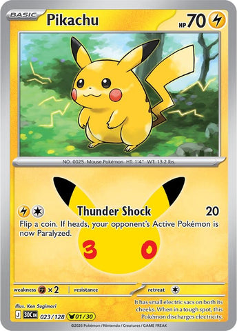 Image for Pikachu (ME: 30th Celebration) (30C) - Pokemon