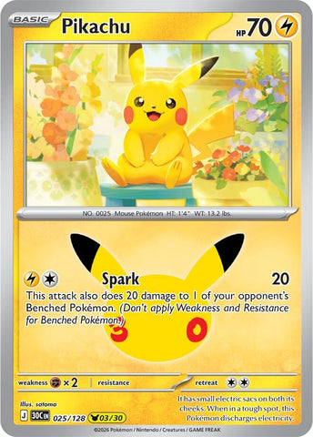 Image for Pikachu (ME: 30th Celebration) (30C) - Pokemon