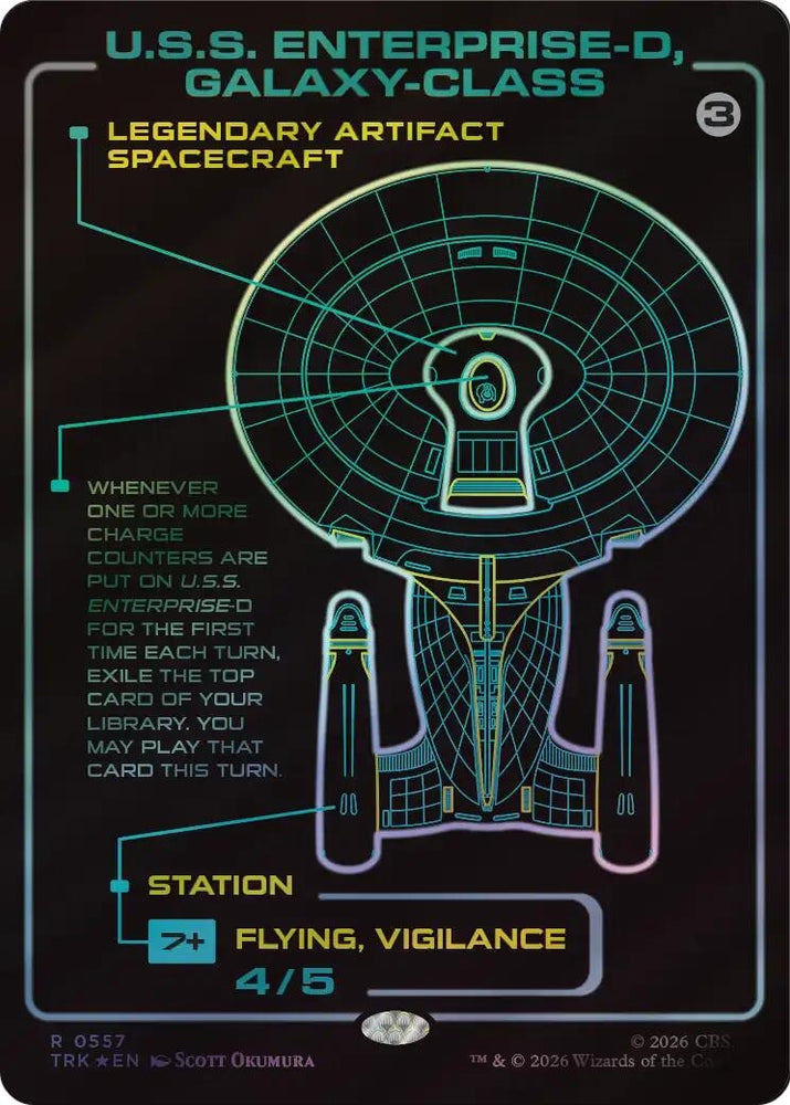 Image for U.S.S. Enterprise-D, Galaxy-Class (Showcase) (557) (Star Trek) (TRK) - Magic: The Gathering