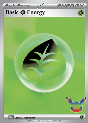 Image for Basic Grass Energy - 009 (30th Celebration) (MEE: Mega Evolution Energies) (MEE) - Pokemon