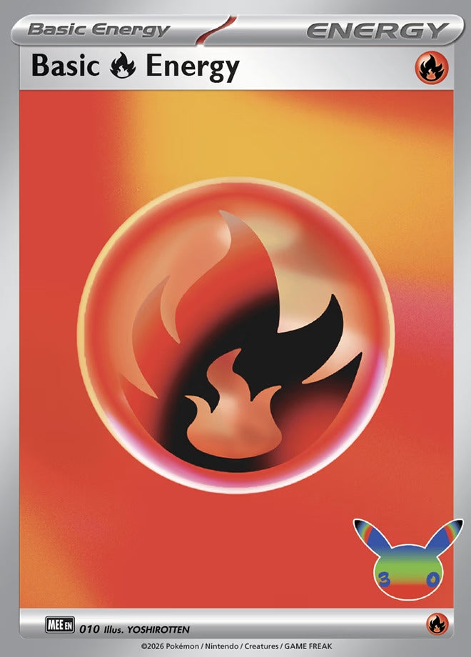 Image for Basic Fire Energy - 010 (30th Celebration) (010) (MEE: Mega Evolution Energies) (MEE) - Pokemon