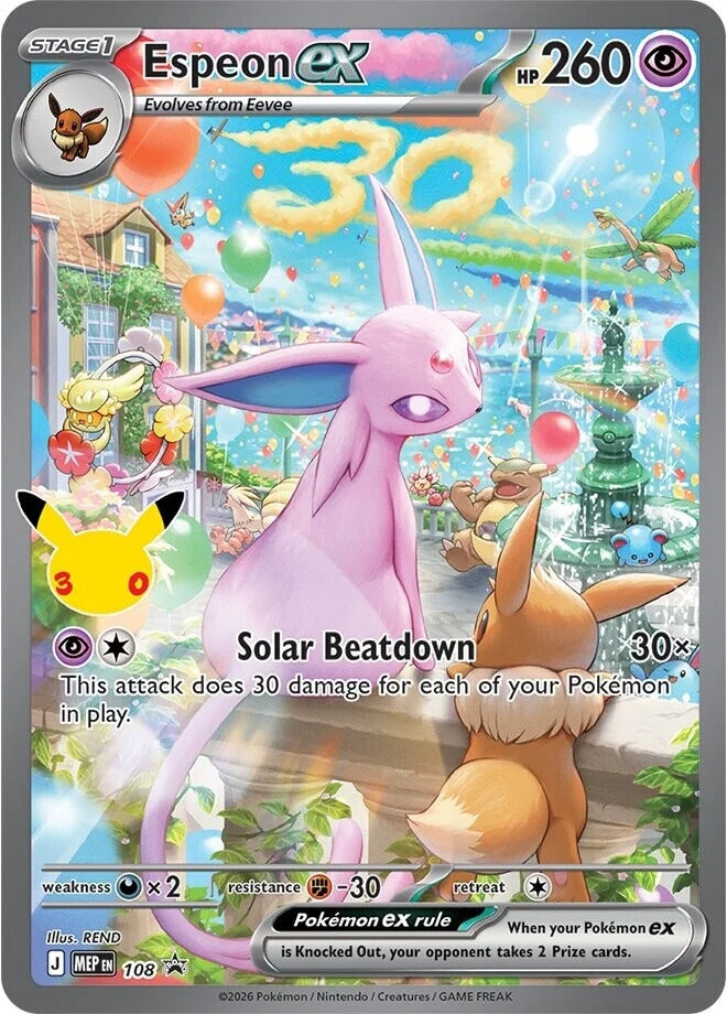 Image for Espeon ex - 108 (30th Celebration) (108) (ME: Mega Evolution Promo) (MEP) - Pokemon