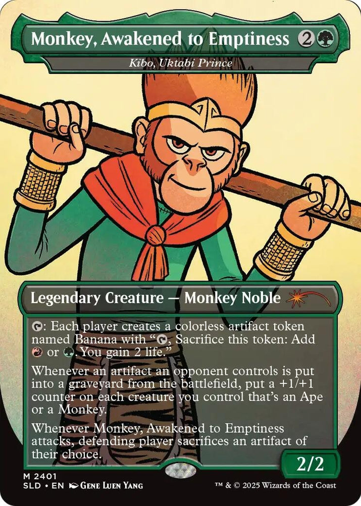Image for Monkey, Awakened to Emptiness - Kibo, Uktabi Prince (2401) (Secret Lair Drop Series) (SLD) - Magic: The Gathering