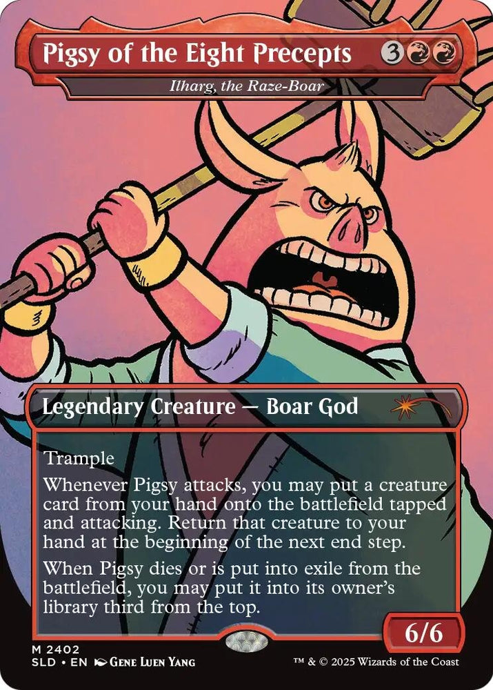 Image for Pigsy of the Eight Precepts - Ilharg, the Raze-Boar (2402) (Secret Lair Drop Series) (SLD) - Magic: The Gathering