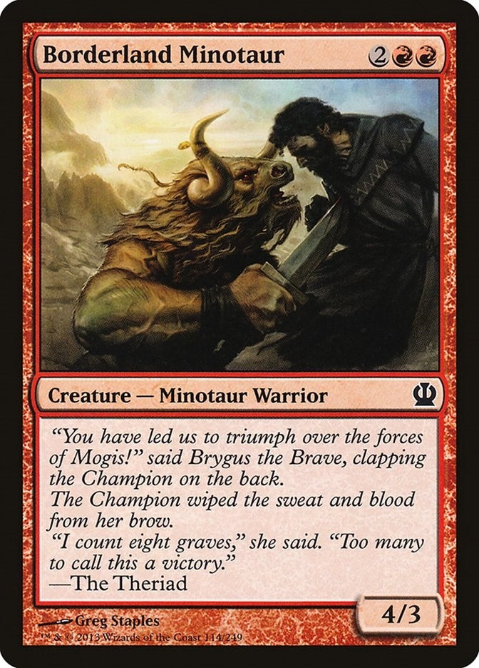 Image for Borderland Minotaur (114) [Theros]
