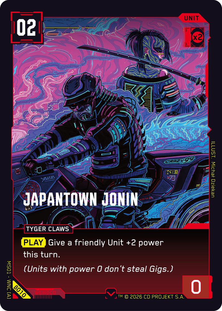 Image for Japantown Jonin (B010) (Welcome to Night City - Beta) - Cyberpunk TCG