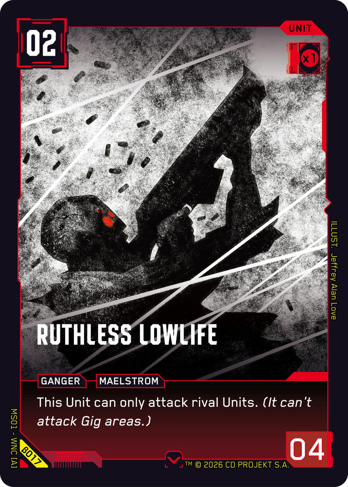 Image for Ruthless Lowlife (B017) (Welcome to Night City - Beta) - Cyberpunk TCG