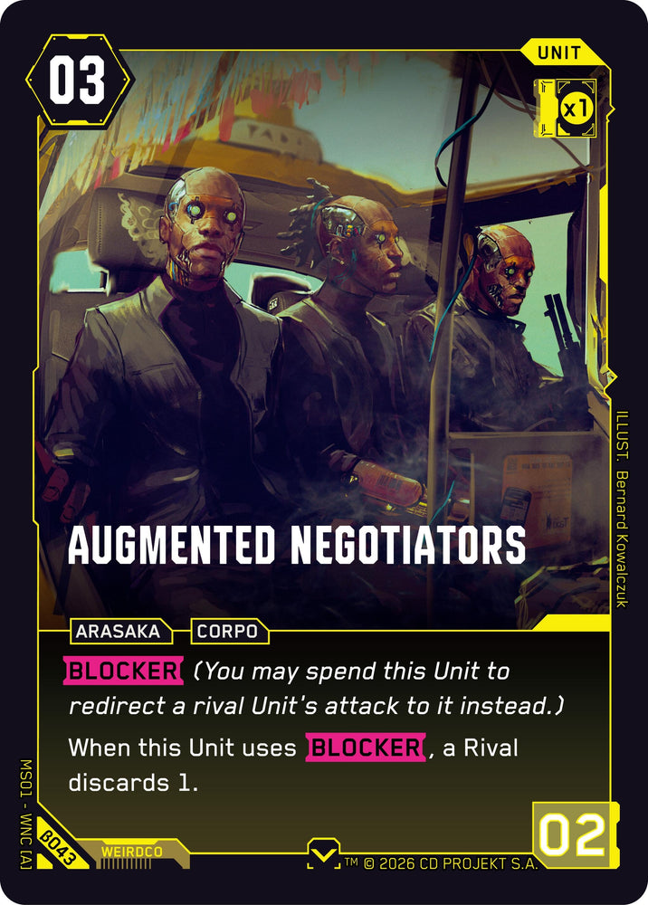 Image for Augmented Negotiators (B043) (Welcome to Night City - Beta) - Cyberpunk TCG