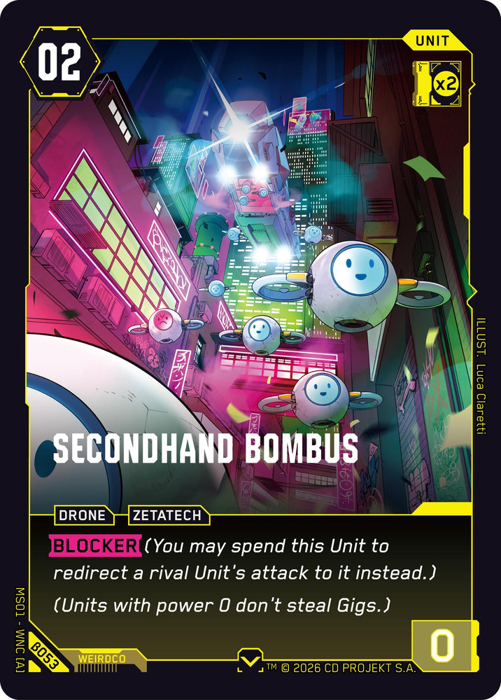 Image for Secondhand Bombus (B053) (Welcome to Night City - Beta) - Cyberpunk TCG