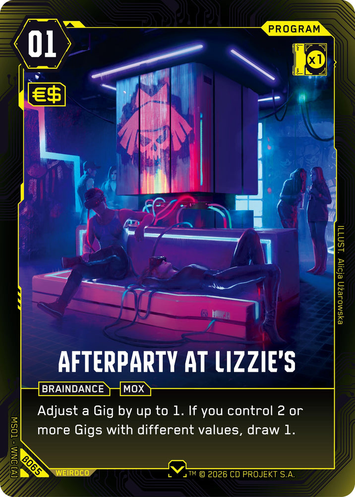 Image for Afterparty at Lizzie's (B065) (Welcome to Night City - Beta) - Cyberpunk TCG