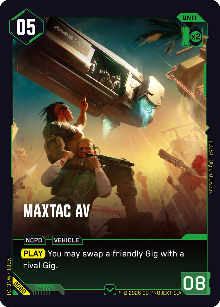 Image for MaxTac AV (B080) (Welcome to Night City - Beta) - Cyberpunk TCG