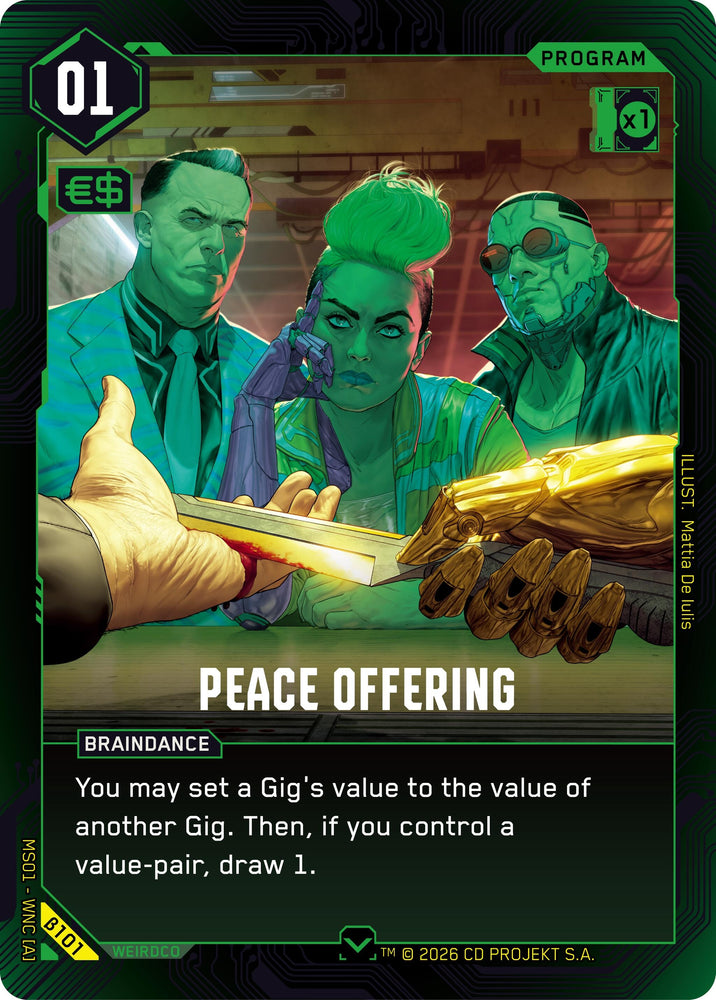 Image for Peace Offering (B101) (Welcome to Night City - Beta) - Cyberpunk TCG