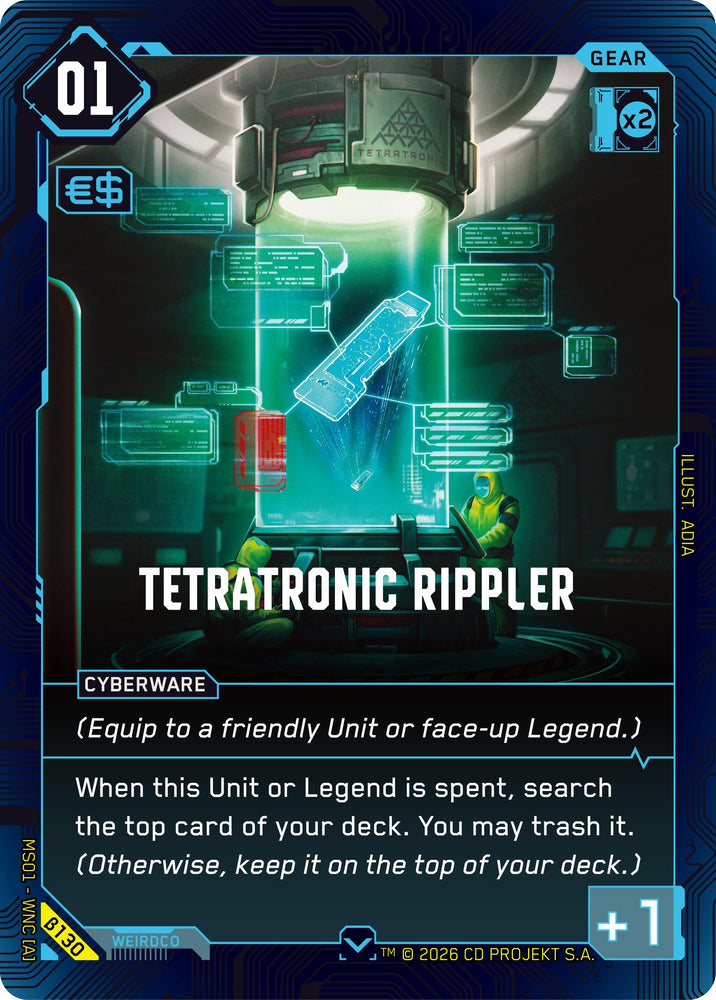 Image for Tetratronic Rippler (B130) (Welcome to Night City - Beta) - Cyberpunk TCG