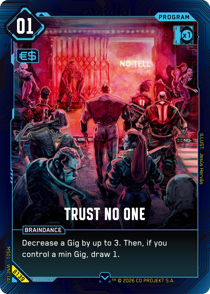 Image for Trust No One (B139) (Welcome to Night City - Beta) - Cyberpunk TCG