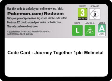 Image for Code Card - Journey Together 1pk: Melmetal (SV09: Journey Together) (JTG) - Pokemon