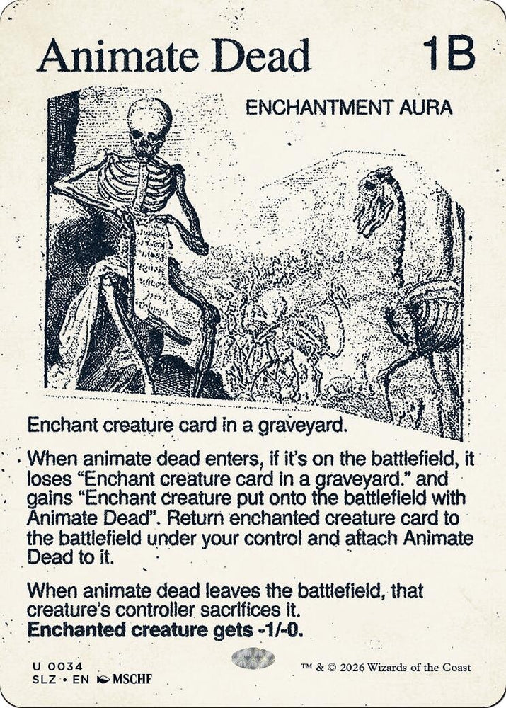 Image for Animate Dead (0034) (34) (Secret Lair x MSCHF: The Zeta Set) (SLZ) - Magic: The Gathering