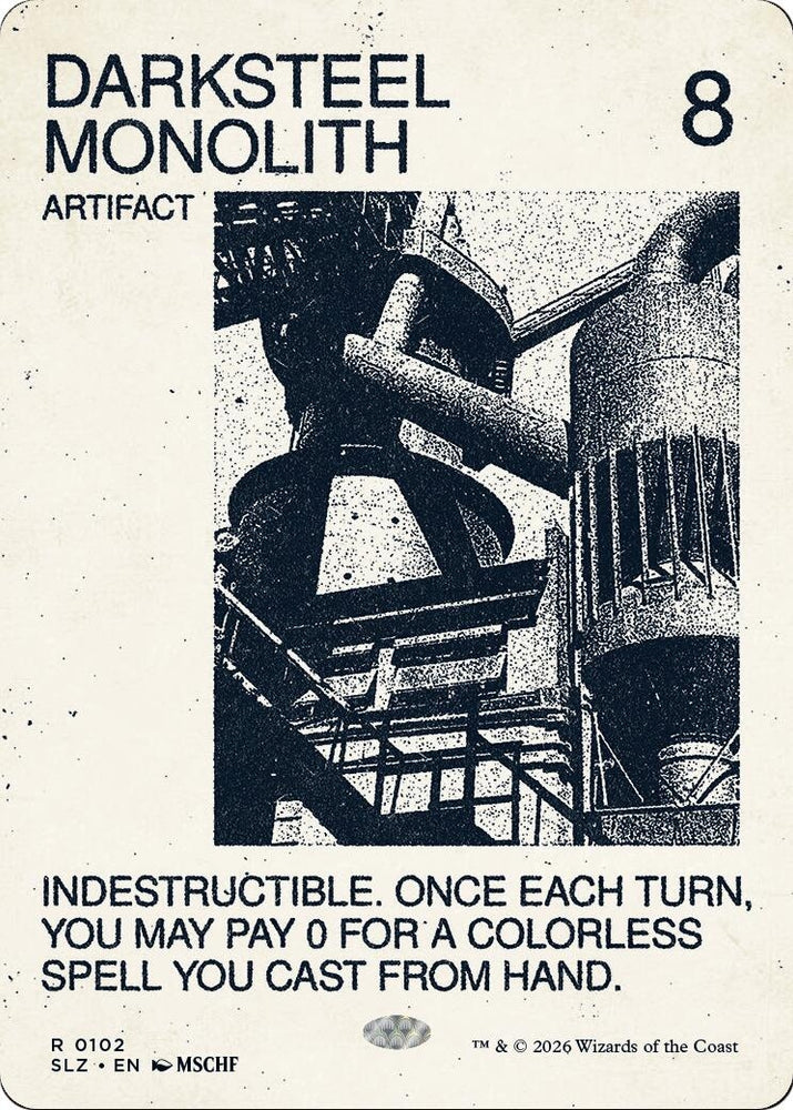 Image for Darksteel Monolith (0102) (102) (Secret Lair x MSCHF: The Zeta Set) (SLZ) - Magic: The Gathering
