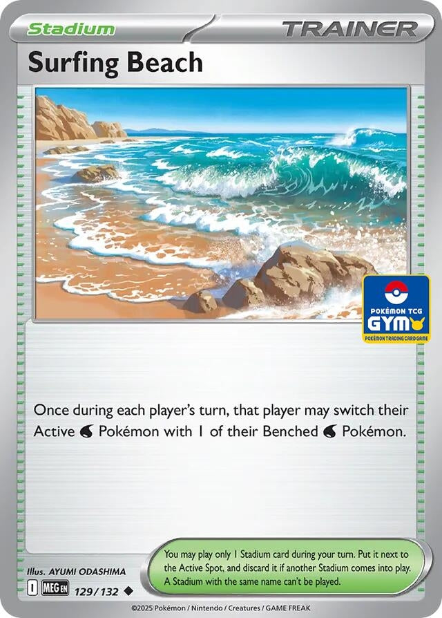 Image for Surfing Beach - 129/132 (GYM) (129/132) (Southeast Asia Exclusives) (SEA) - Pokemon