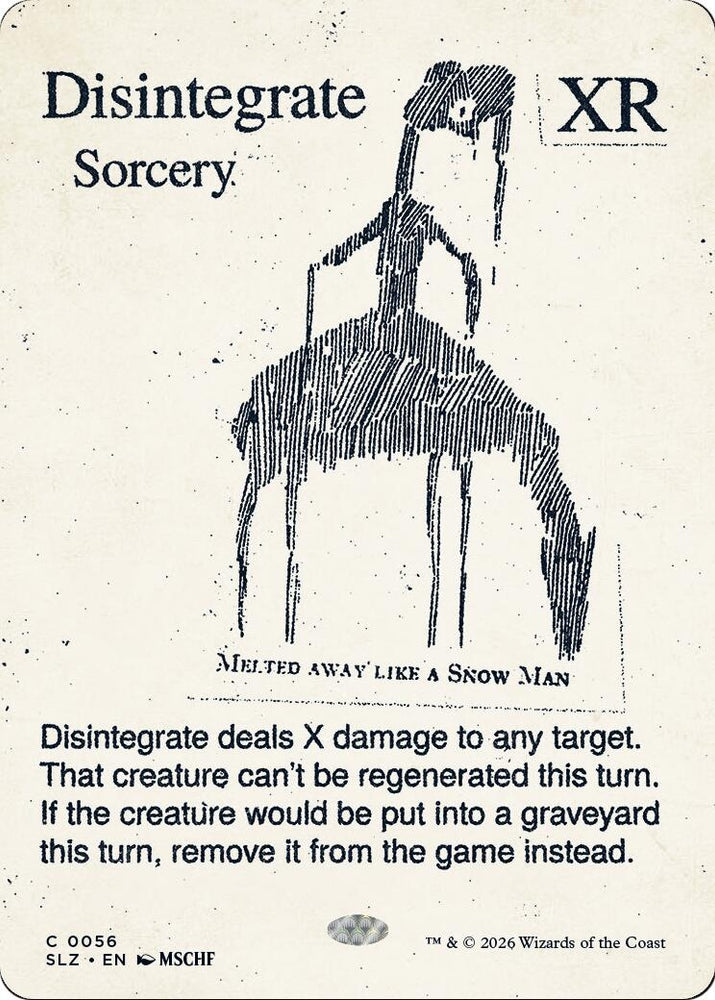 Image for Disintegrate (0056) (56) (Secret Lair x MSCHF: The Zeta Set) (SLZ) - Magic: The Gathering