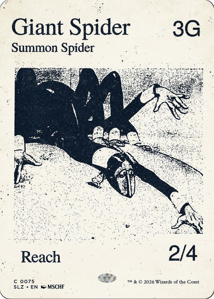 Image for Giant Spider (0075) (75) (Secret Lair x MSCHF: The Zeta Set) (SLZ) - Magic: The Gathering