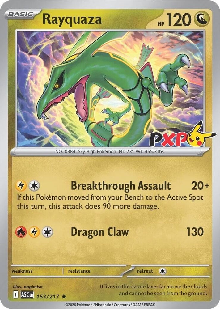 Image for Rayquaza - 153/217 (Cosmos Holo) (153/217) (Miscellaneous Cards & Products) (MCAP) - Pokemon
