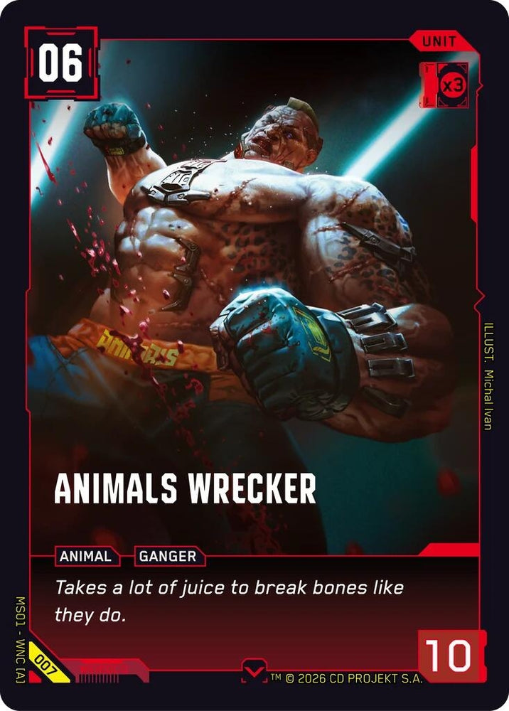 Image for Animals Wrecker (007) (Welcome to Night City - Retail) - Cyberpunk TCG