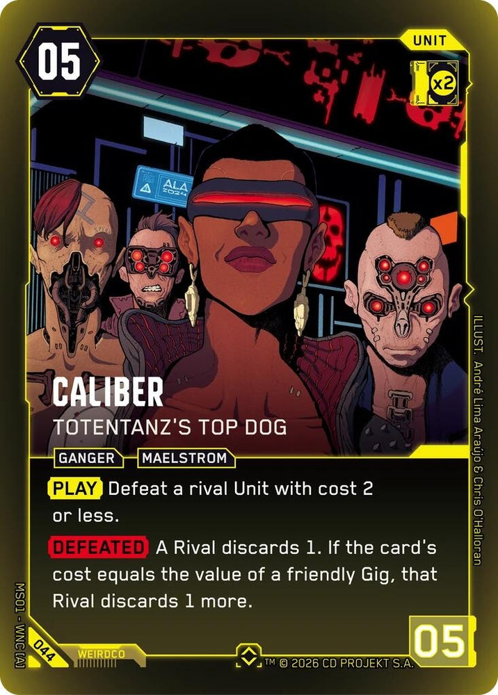 Image for Caliber - Totentanz's Top Dog (044) (Welcome to Night City - Retail) - Cyberpunk TCG