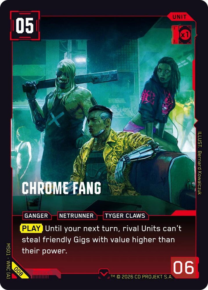 Image for Chrome Fang (008) (Welcome to Night City - Retail) - Cyberpunk TCG