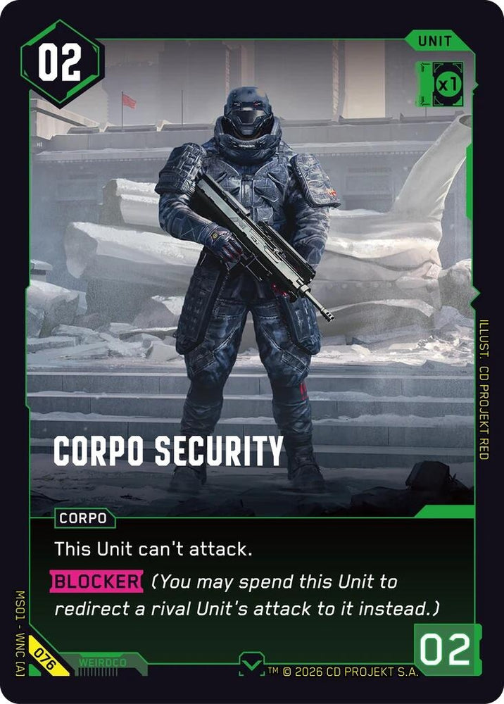 Image for Corpo Security (076) (Welcome to Night City - Retail) - Cyberpunk TCG