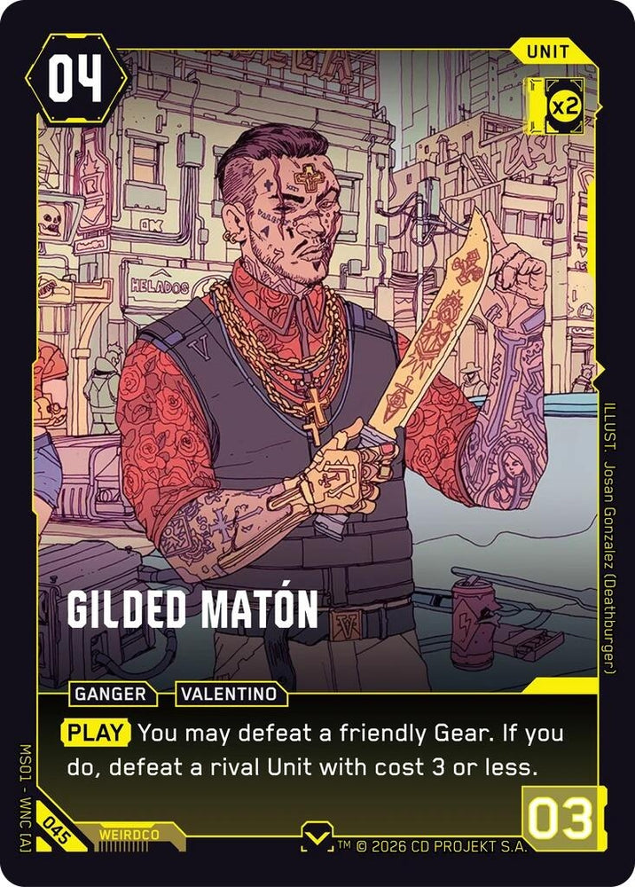 Image for Gilded Maton (045) (Welcome to Night City - Retail) - Cyberpunk TCG